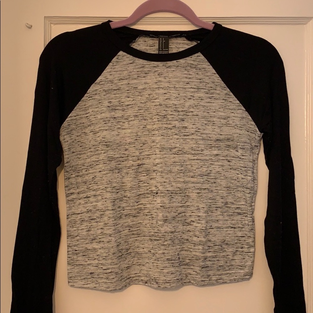 Forever 21 Cropped Baseball Tee